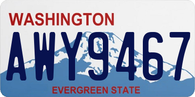 WA license plate AWY9467