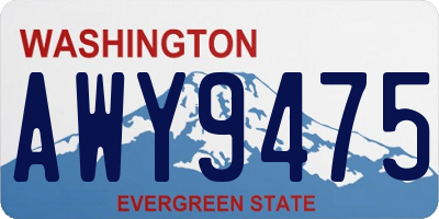 WA license plate AWY9475