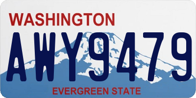 WA license plate AWY9479
