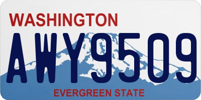 WA license plate AWY9509