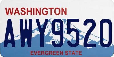WA license plate AWY9520