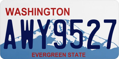 WA license plate AWY9527