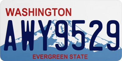 WA license plate AWY9529