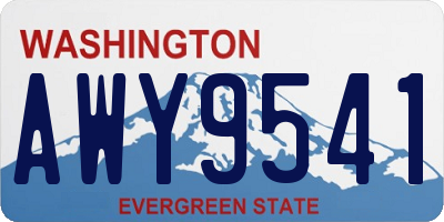 WA license plate AWY9541