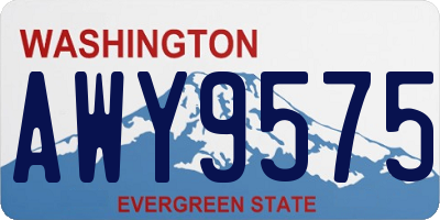 WA license plate AWY9575