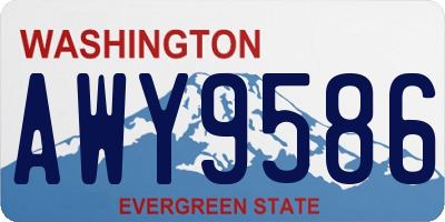 WA license plate AWY9586