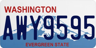 WA license plate AWY9595