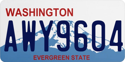 WA license plate AWY9604