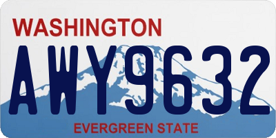 WA license plate AWY9632