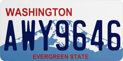 WA license plate AWY9646