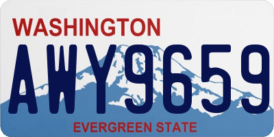 WA license plate AWY9659