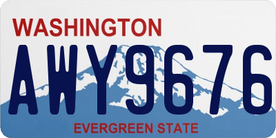 WA license plate AWY9676