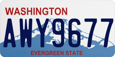 WA license plate AWY9677