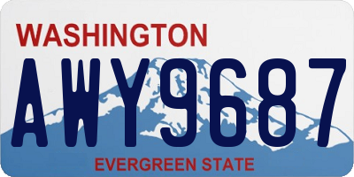 WA license plate AWY9687