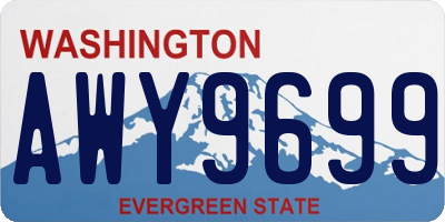 WA license plate AWY9699