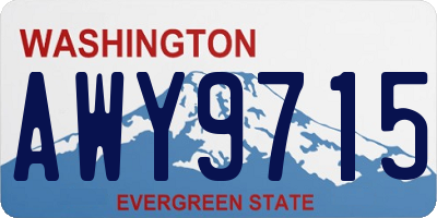 WA license plate AWY9715