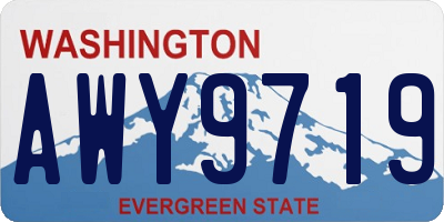 WA license plate AWY9719