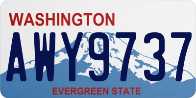 WA license plate AWY9737