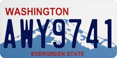 WA license plate AWY9741