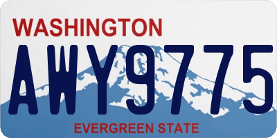 WA license plate AWY9775