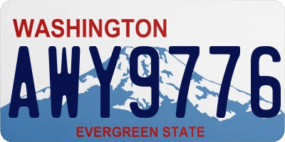 WA license plate AWY9776