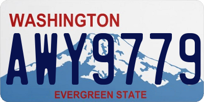 WA license plate AWY9779