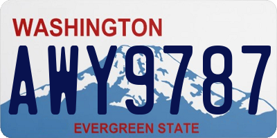 WA license plate AWY9787