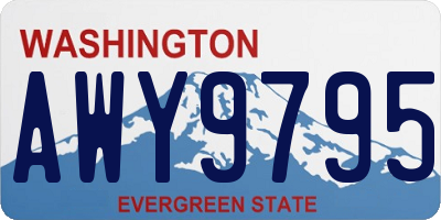 WA license plate AWY9795