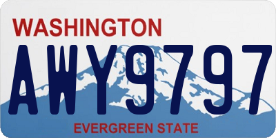 WA license plate AWY9797