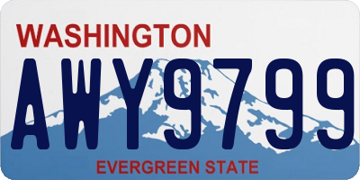 WA license plate AWY9799