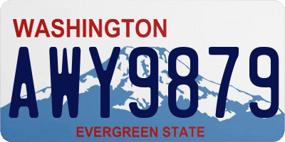 WA license plate AWY9879