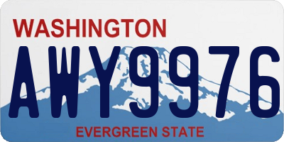 WA license plate AWY9976