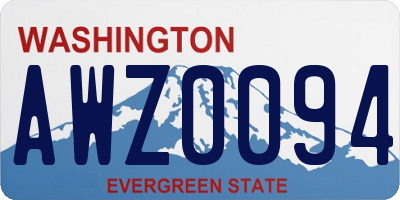 WA license plate AWZ0094