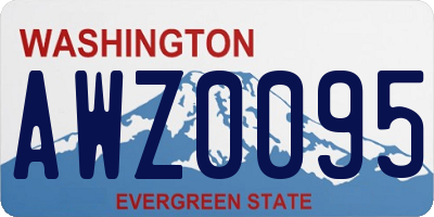 WA license plate AWZ0095