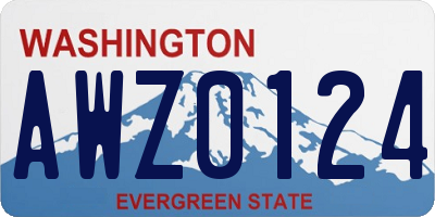 WA license plate AWZ0124