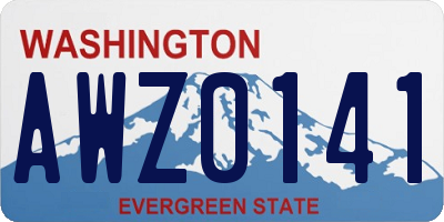 WA license plate AWZ0141