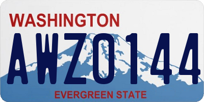 WA license plate AWZ0144