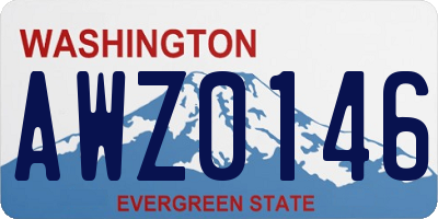 WA license plate AWZ0146
