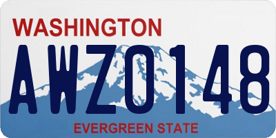 WA license plate AWZ0148