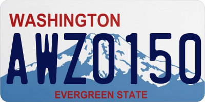 WA license plate AWZ0150