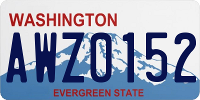 WA license plate AWZ0152