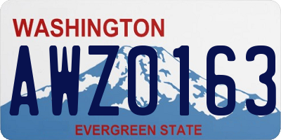 WA license plate AWZ0163