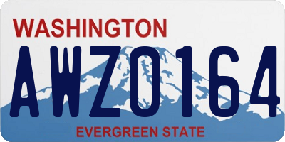 WA license plate AWZ0164