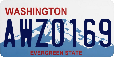 WA license plate AWZ0169
