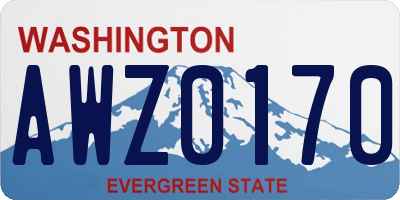 WA license plate AWZ0170