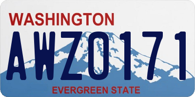WA license plate AWZ0171