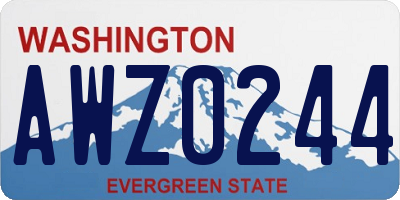 WA license plate AWZ0244