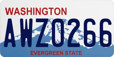 WA license plate AWZ0266