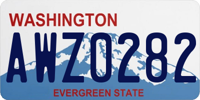 WA license plate AWZ0282