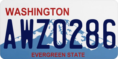 WA license plate AWZ0286